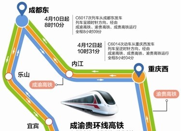 上午在成都看熊貓 下午到貴陽吃酸湯魚 晚上去重慶賞洪崖洞美景<br>成渝貴環(huán)線高鐵10日開行 打開新一輪區(qū)域經濟紅利期