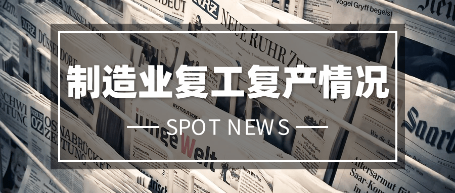 全國(guó)規(guī)模以上工業(yè)企業(yè)平均開(kāi)工率已達(dá)99%，人員復(fù)崗率達(dá)到94%！